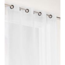 Voilage à œillets LINETTE 145x240 cm Blanc